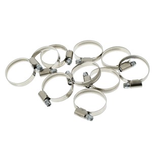 Universal Hose Band Jubilee Clip 25mm - 40mm Pack of 10