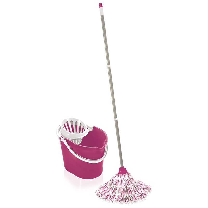 Homespares Mops & Mop Heads Leifheit Pink Classic Mop and Bucket Set