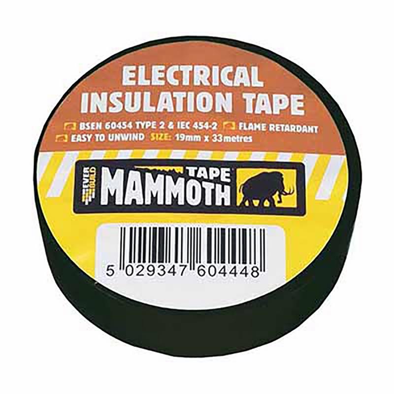 Homespares Electrical Tape Electrical Insulation Tape Black 20m