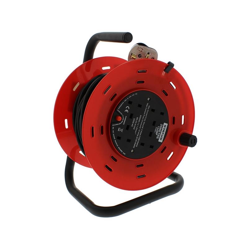 Homespares Extension Cables Extension Cable Reel 4 Gang 25m