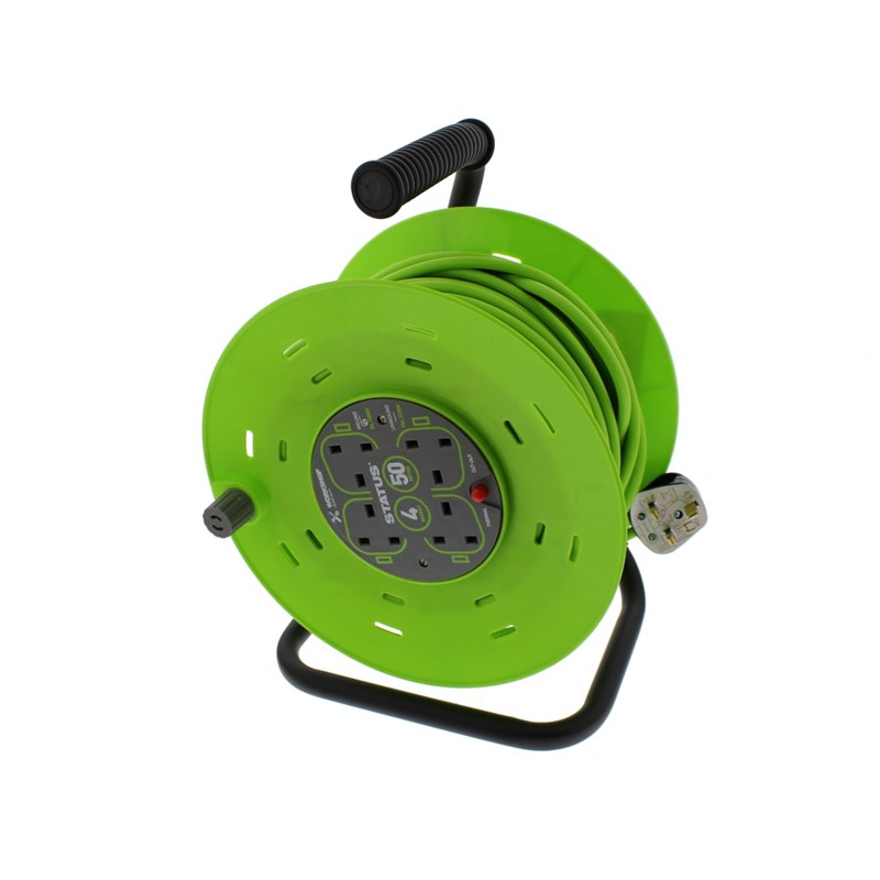 Homespares Extension Cables Extension Cable Reel 4 Gang 50m