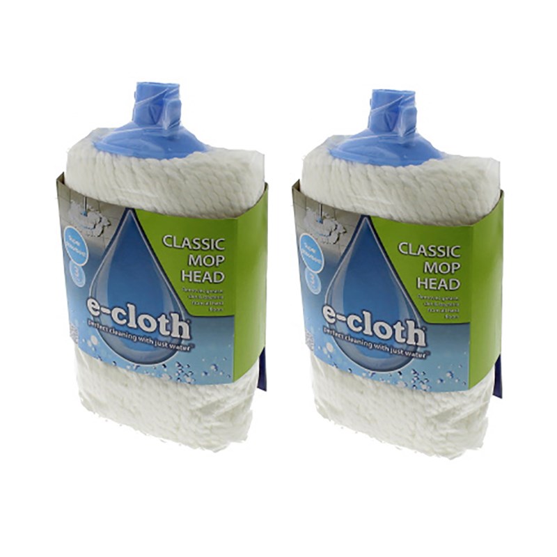 Homespares Mops & Mop Heads Ecloth Classic Mop Head Twin Pack