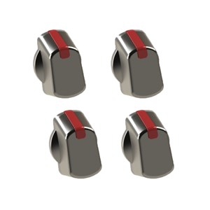 Universal 30mm Stainless Steel Cooker Control Knob Pack of 4