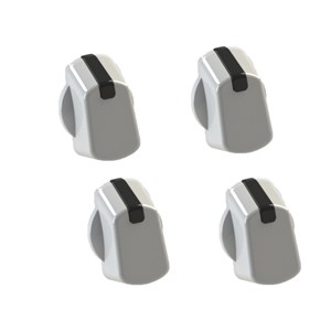 Universal 30mm White Cooker Control Knob Pack of 4