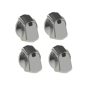 Universal 35mm Chrome Cooker Control Knob Pack of 4