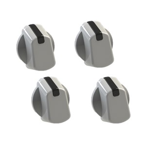 Universal 35mm White Cooker Control Knob Pack of 4