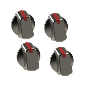 Universal 40mm Stainless Steel Cooker Control Knob Pack of 4