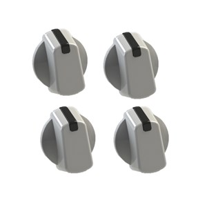Universal 40mm White Cooker Control Knob Pack of 4