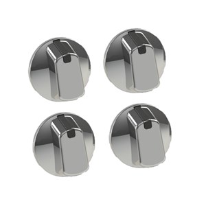 Universal 48mm Chrome Cooker Control Knob Pack of 4