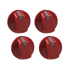 Universal 48mm Red Cooker Control Knob Pack of 4