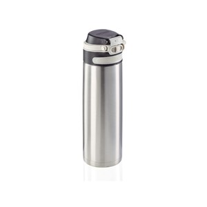 Leifheit Thermo Insulated Flip Mug 600ml Stainless Steel Silver