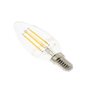 LED Candle Filament Lamp SES E14 4W 400 Lumen Warm Light 2700K