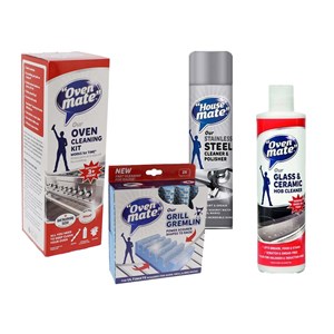 Oven Mate Oven Cleaning Gel 500ml Grill Hob and Stainless Steel Clean Kit