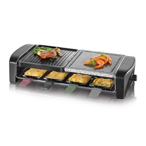 Severin Raclette Party Grill with Natural Grill Stone 8 Pans