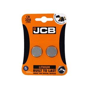 JCB CR2016 Lithium Battery Pack of 2