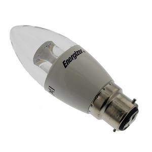 LED Candle Lamp BC B22 4.6W 250 Lumen Warm Light 2700K Clear Dimmable
