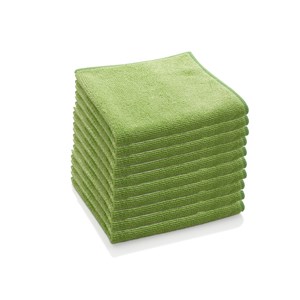 E-CLOTH Professional Green General Cleaning Cloths Pack of 10